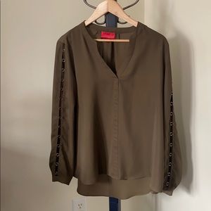 Jennifer Lopez Olive Green Blouse